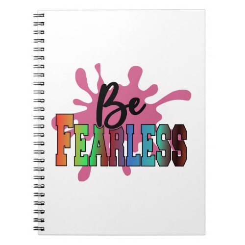 Be Fearless Spiral Photo Notebook