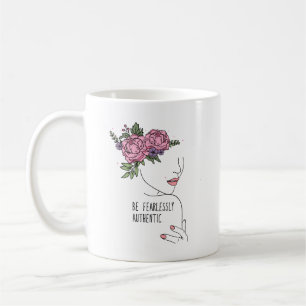 Be Fearlessly Authentic Roses Coffee Mug
