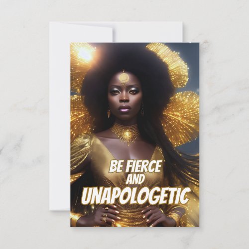 Be Fierce and Unapologetic Birthday Card