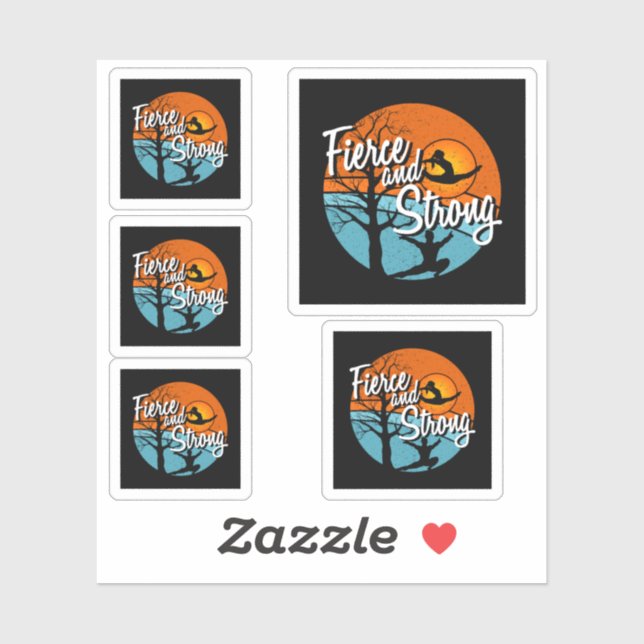 Be Fierce, Be Strong Women's Gymnastics Sticker (Sheet)