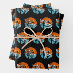 Be Fierce, Be Strong Women's Gymnastics Wrapping Paper Sheets