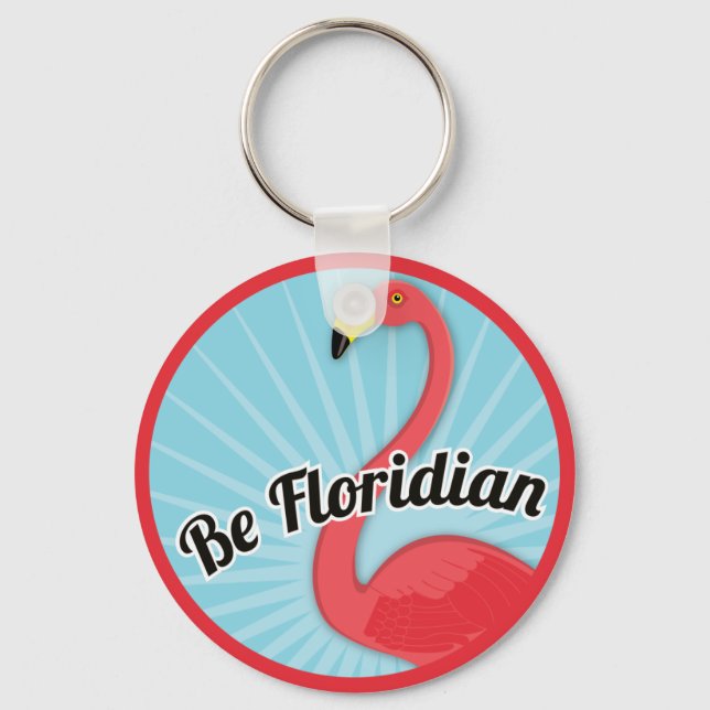 Be Floridian Keychain - blue (Front)