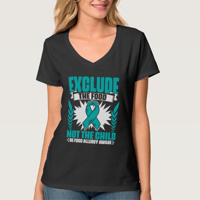 Be Food Allergy Aware Food Allergy Awareness T-Shirt (Front)