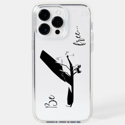 Be Free Aircraft Retro Airplane black and white Speck iPhone 14 Pro Max Case