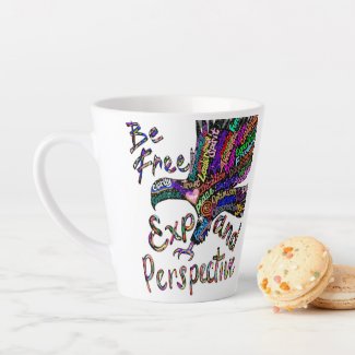 "Be Free: Expand Perspective" Latte Mug