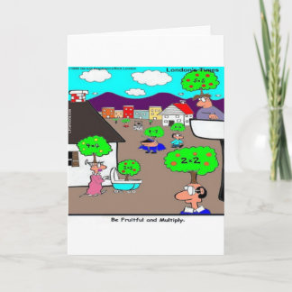 Be Fruitful & Multiply Funny Card