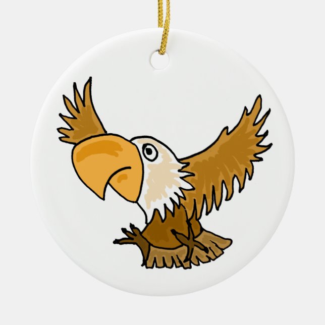 BE- Funny Eagle Ornament (Front)