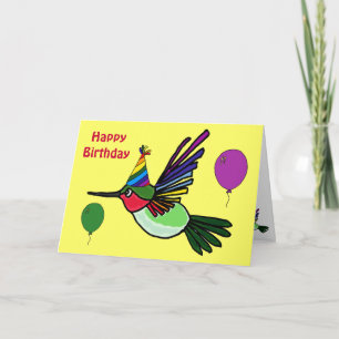 BE- Funny Hummingbird Birthday Card