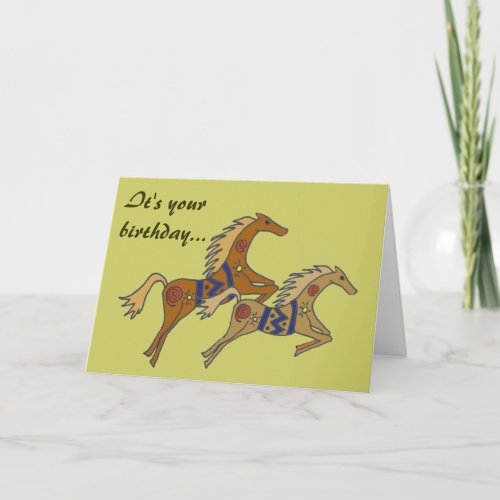 BE_ Galloping Horses Birthday Card