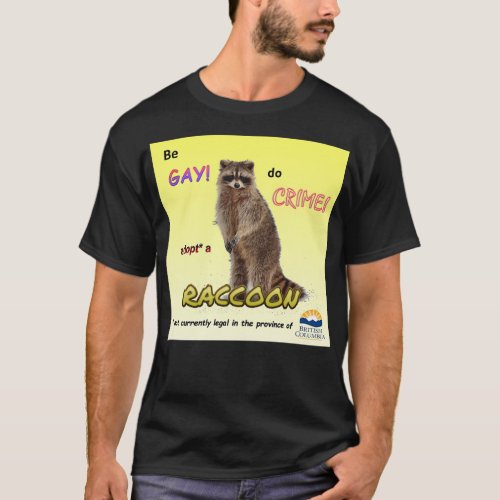 Be Gay Do Crime Adopt a raccoon T_Shirt