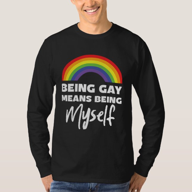 Be Gay Myself Lesbian Bisexual Trans Gay Pride T-Shirt (Front)