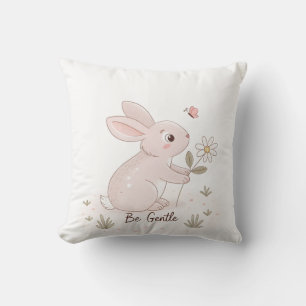 Be Gentle Baby Bunny – Minimalist Scandinavian Throw Pillow