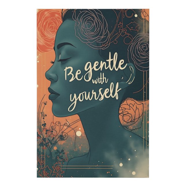 Be gentle with yourself faux canvas print (Front)