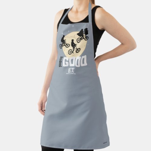 Be Good Flying Bicycles Over Moon Graphic Apron
