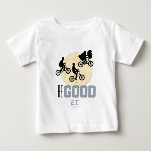 Be Good Flying Bicycles Over Moon Graphic Baby T_Shirt