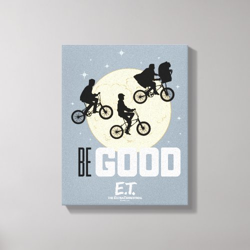 Be Good Flying Bicycles Over Moon Graphic Canvas Print