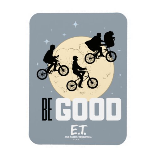 Be Good Flying Bicycles Over Moon Graphic Magnet