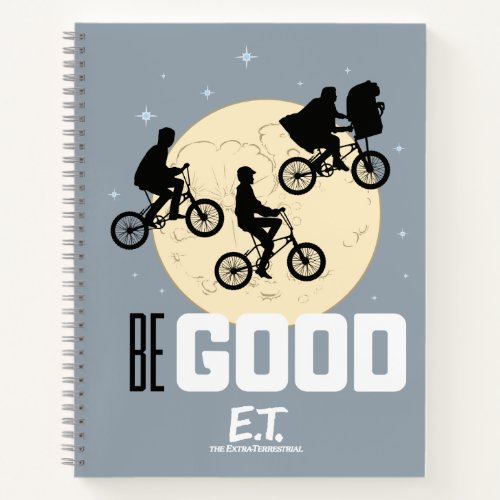 Be Good Flying Bicycles Over Moon Graphic Notebook