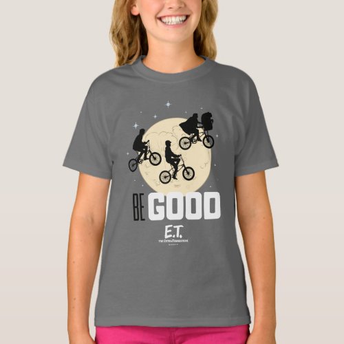 Be Good Flying Bicycles Over Moon Graphic T_Shirt