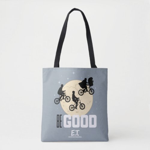 Be Good Flying Bicycles Over Moon Graphic Tote Bag