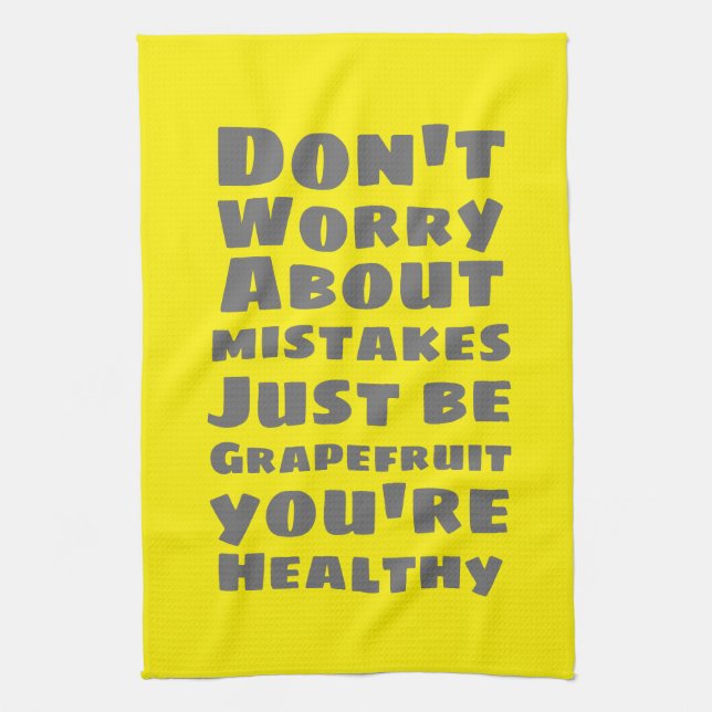 Be Grapefruit Kitchen Towel (Vertical)