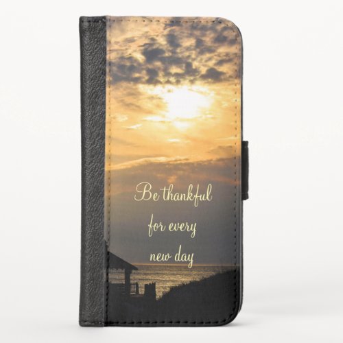 Be Grateful OBX Sunrise iPhone X Wallet Case