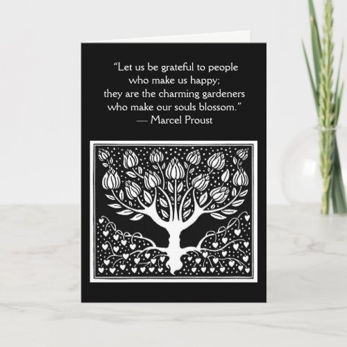 Be grateful to people who make us happy thank you card