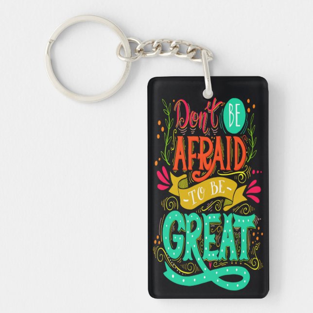 Be Great 2 Sided Customized Keychain (Front)