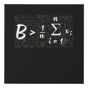 Be Greater Than Average Funny Math Faux Canvas Print
