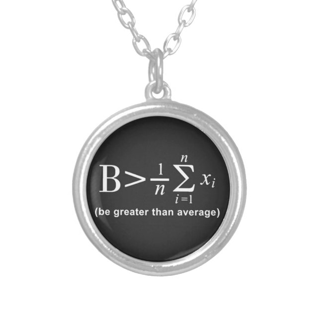 Be greater than the average nerd necklace (Front)