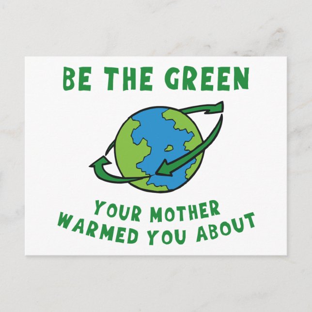 Be Green Postcard (Front)