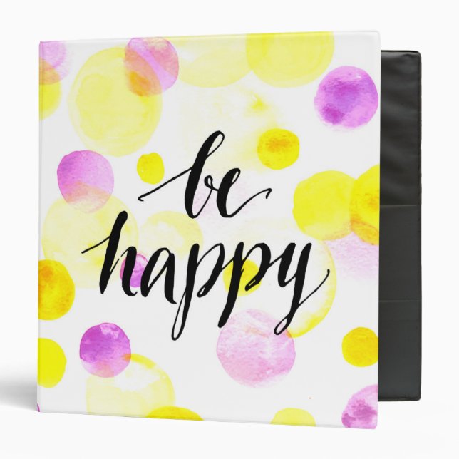 Be Happy 2 3 Ring Binder (Front/Inside)