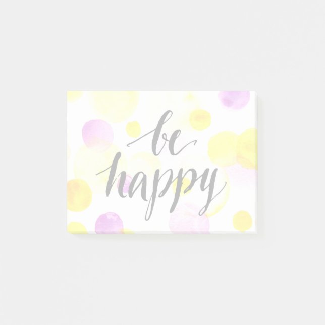 Be Happy 2 Post-it Notes (Front)