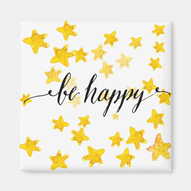 Be Happy 3 Magnet (Front)