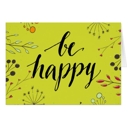 Be Happy 5 Cards (Front Horizontal)
