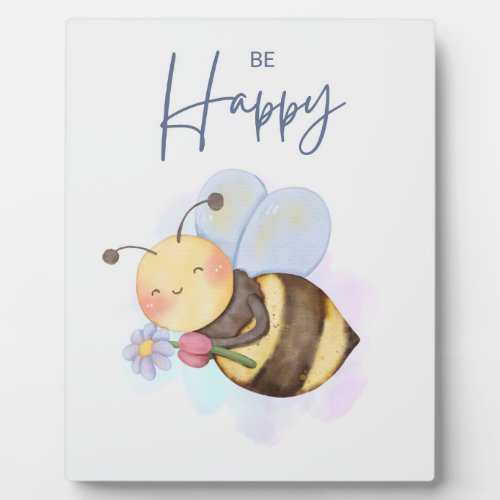 Be Happy A cute Kids poster Nursery Decor Plaque