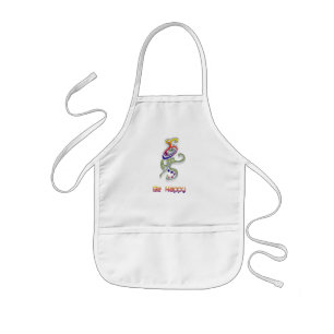 Be Happy Alien, Abstract Kids' Apron