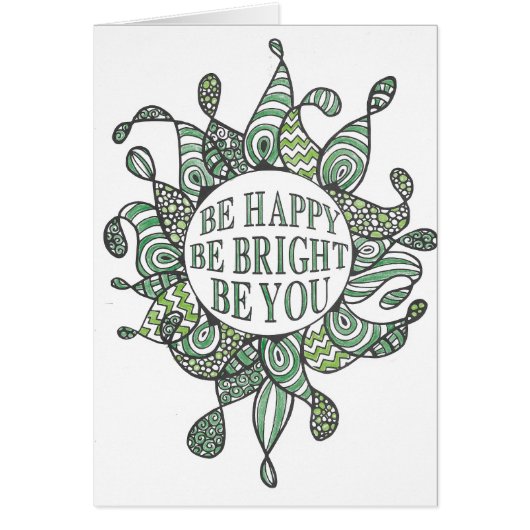 Be Happy Be Bright Be You Cards (Front)