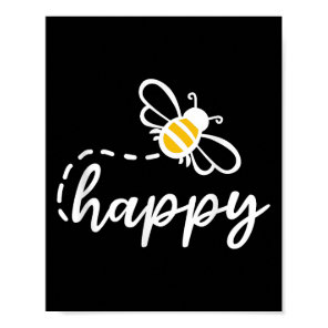 Be Happy Be Kind - Bee Happy, Inspirational, Motiv Poster