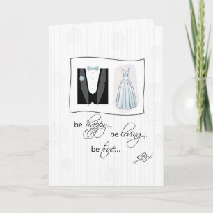 Be Happy Be Loving Wedding Congratulations Card