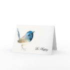 Be Happy - Bluebird with text
