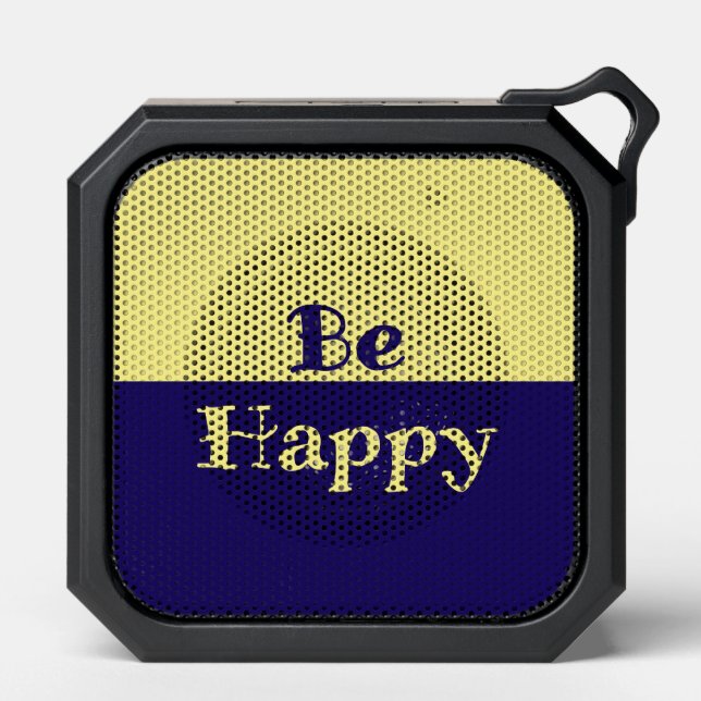 Be Happy Bluetooth Speaker (Butter Yellow & Blue) (Front)