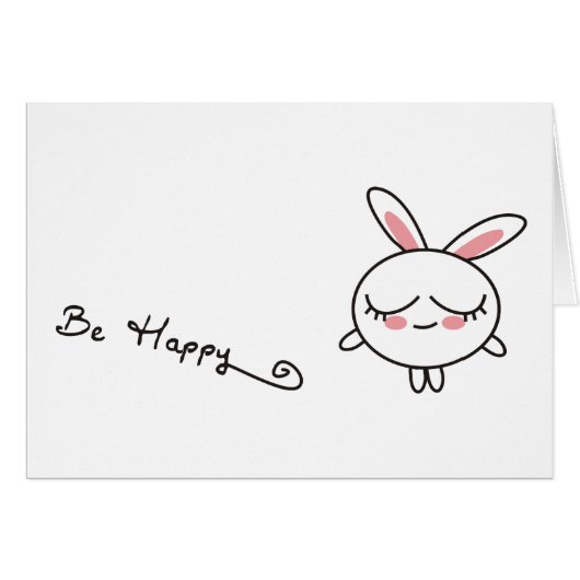 Be Happy Bunny Cards (Front Horizontal)