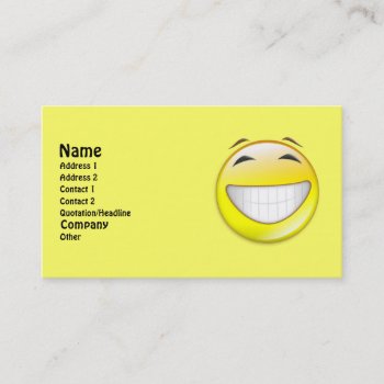 Be Happy Business Card by pixelholicBC at Zazzle