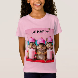 Be happy chipmunks with strawberry milkshakes T-Shirt