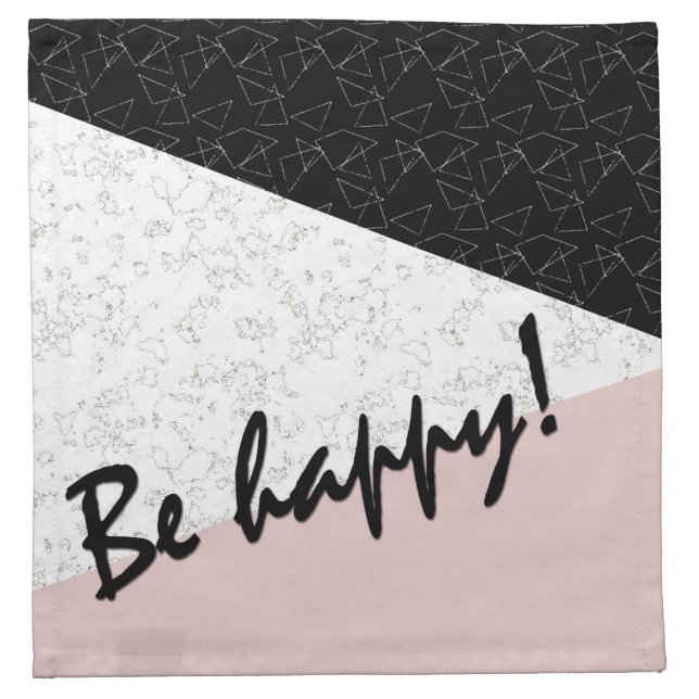Be happy ! cloth napkin (Front)