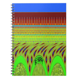 Be Happy Colorful Polka Dot Motif Gift Notebook