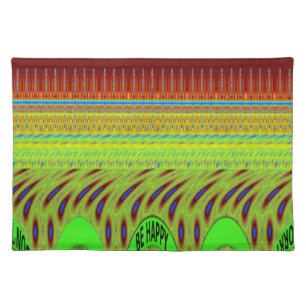 Be Happy Colorful Polka Dot Motif Gift Placemat