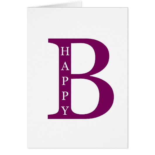 Be Happy (deep purple) Cards (Front)