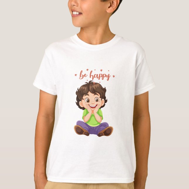 Be Happy Design T-Shirt (Front)